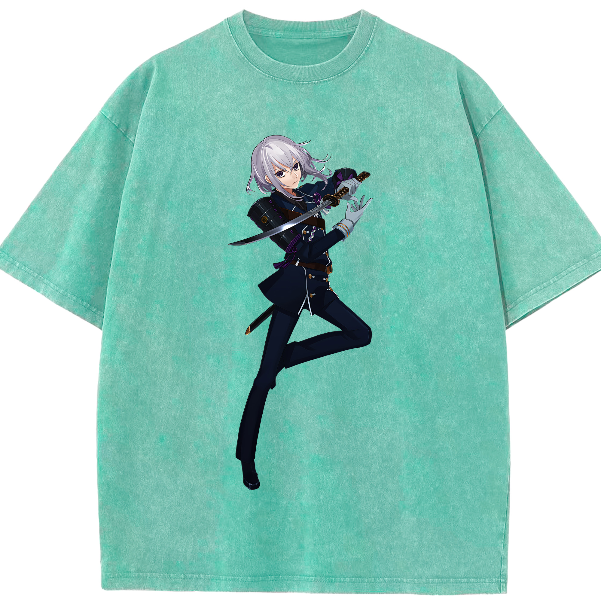 （画像用） 刀剣乱舞 Touken Ranbu 綿100% ヴィンテージ風 半袖Tシャツ（フロントプリント）